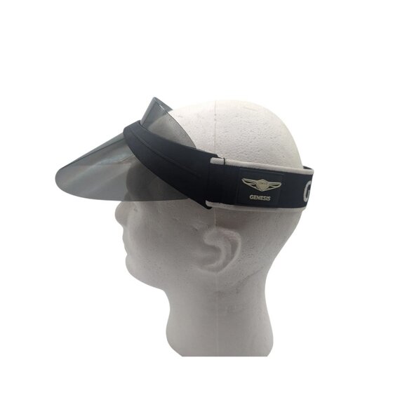 Genesis Branded Adjustable Visor With Tinted Shield Black & Clear Stylish Sun Pr - Picture 5 of 7